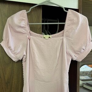 Monteau Light Pink Puff Sleeve Blouse